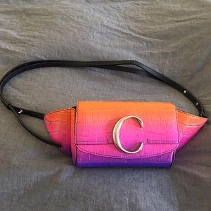 Chloé C Clutch Bag in Gradient (Croco look)
